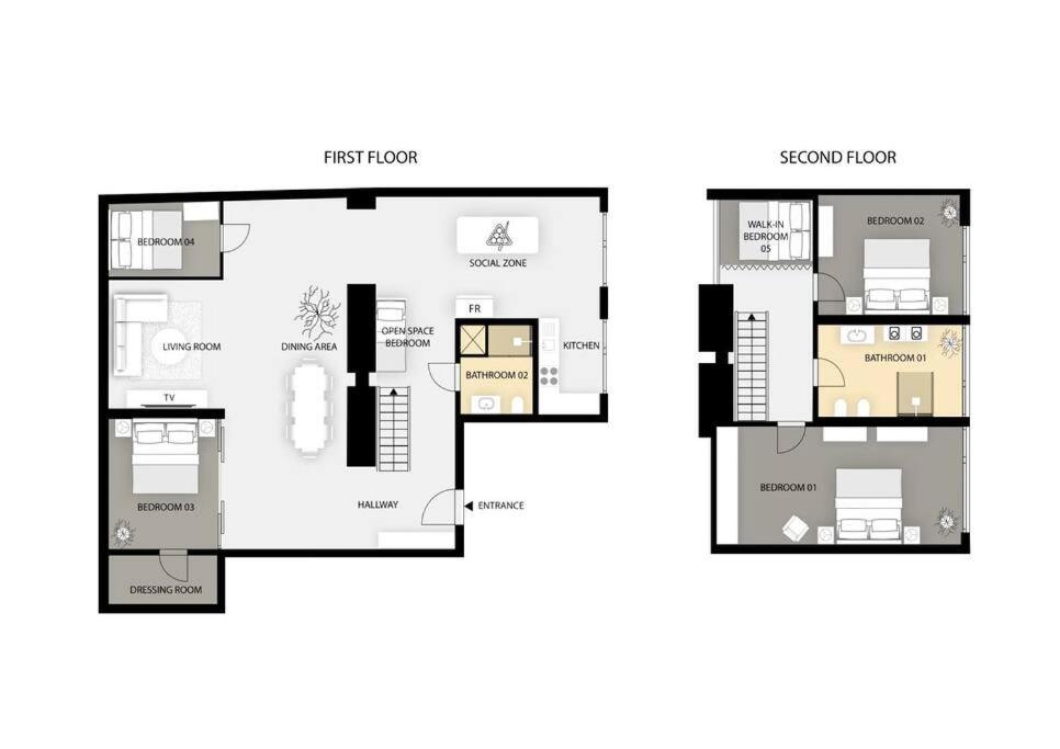 Apartamento 5br+2bath Old Town Industrial Penthouse, A/c *
