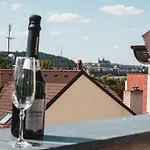 Point Flat, Beautiful View From Terrace To Prague Castle