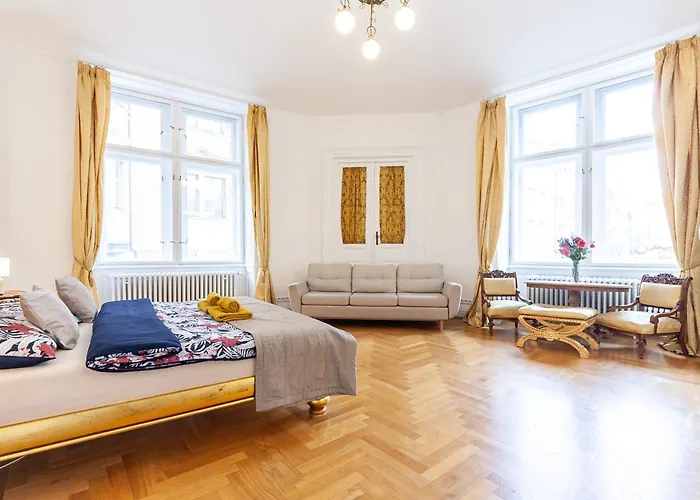 Royal Apartment By Charles Bridge View Of Saint Nicholas Church