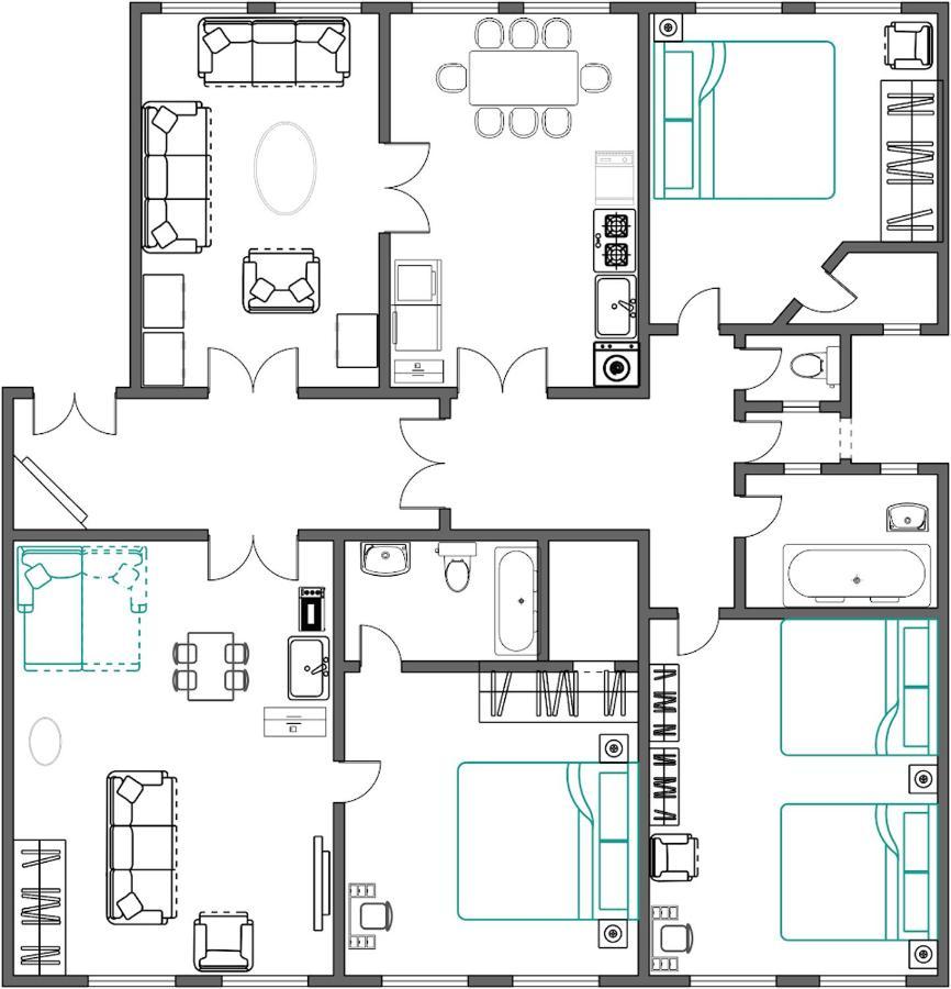 Comfort Central Apartment, 4bdrm, 2bthrm * Praga