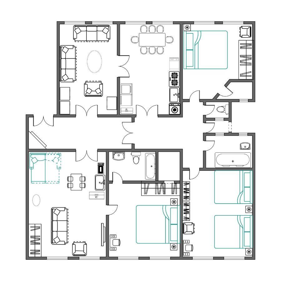 Daire Comfort Central Apartment, 4bdrm, 2bthrm *