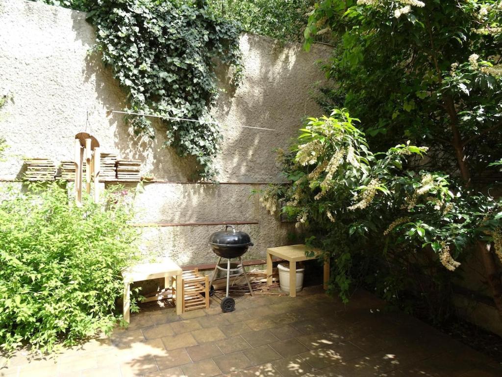 Garden On Art Nouveau Street In Prague