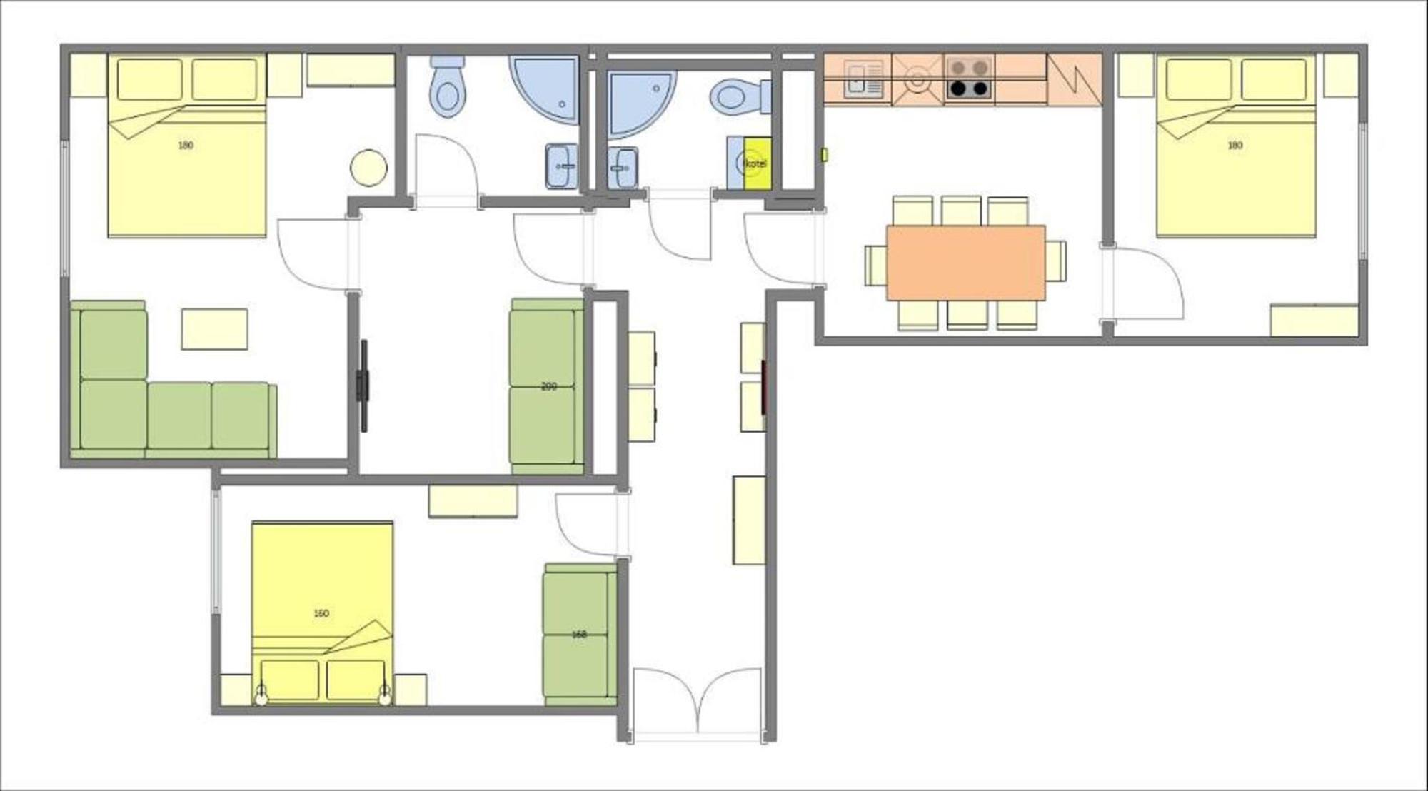 Appartement 3bdr Center Ruterra