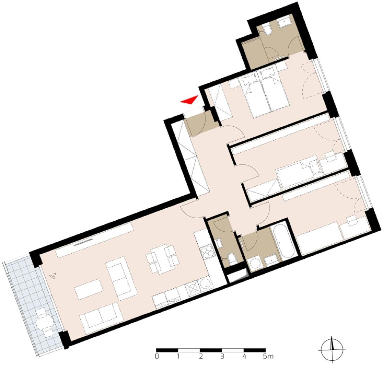 4 Room, 2 Bath, Parking Appartement *