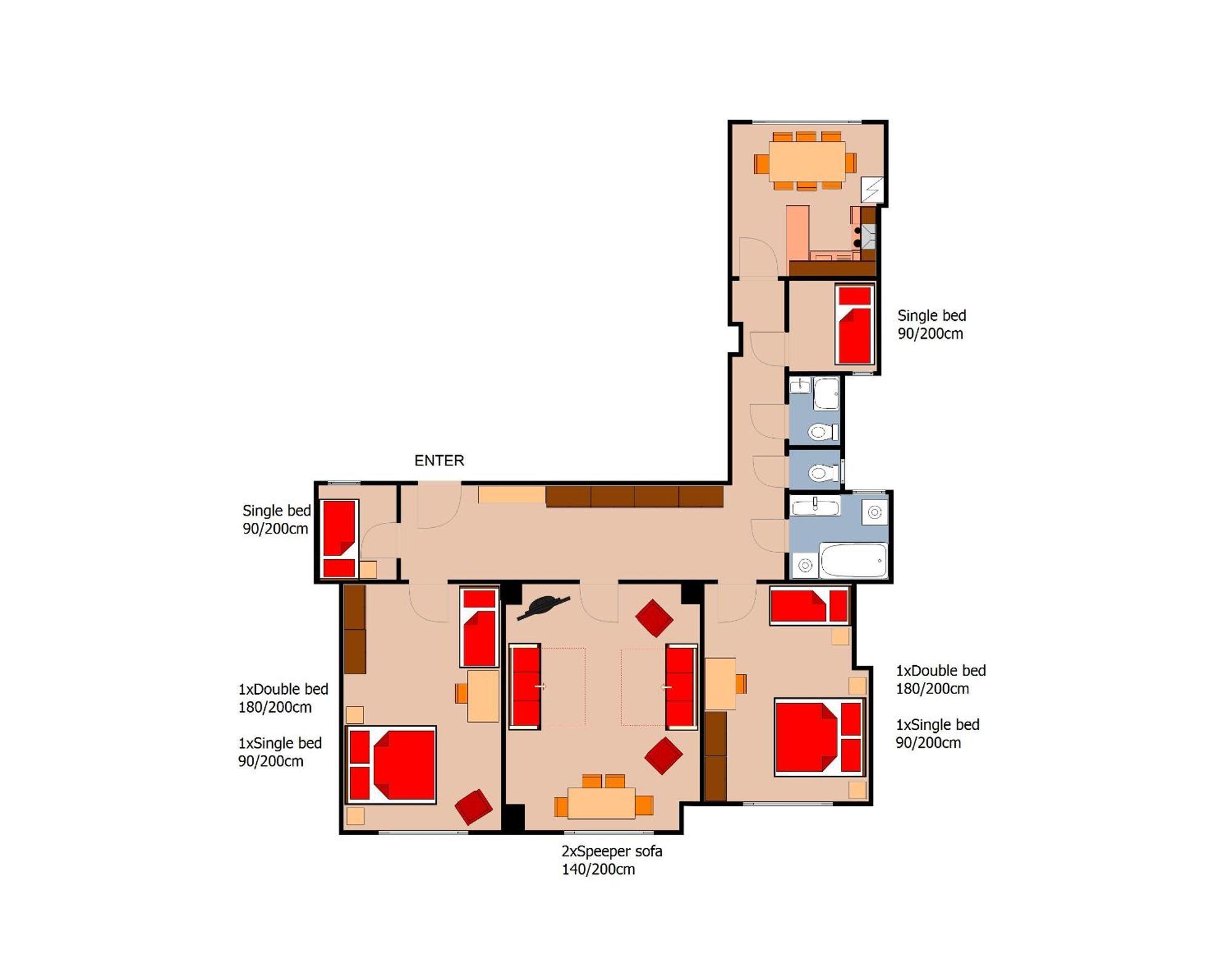 Apartment With 2 Bathrooms