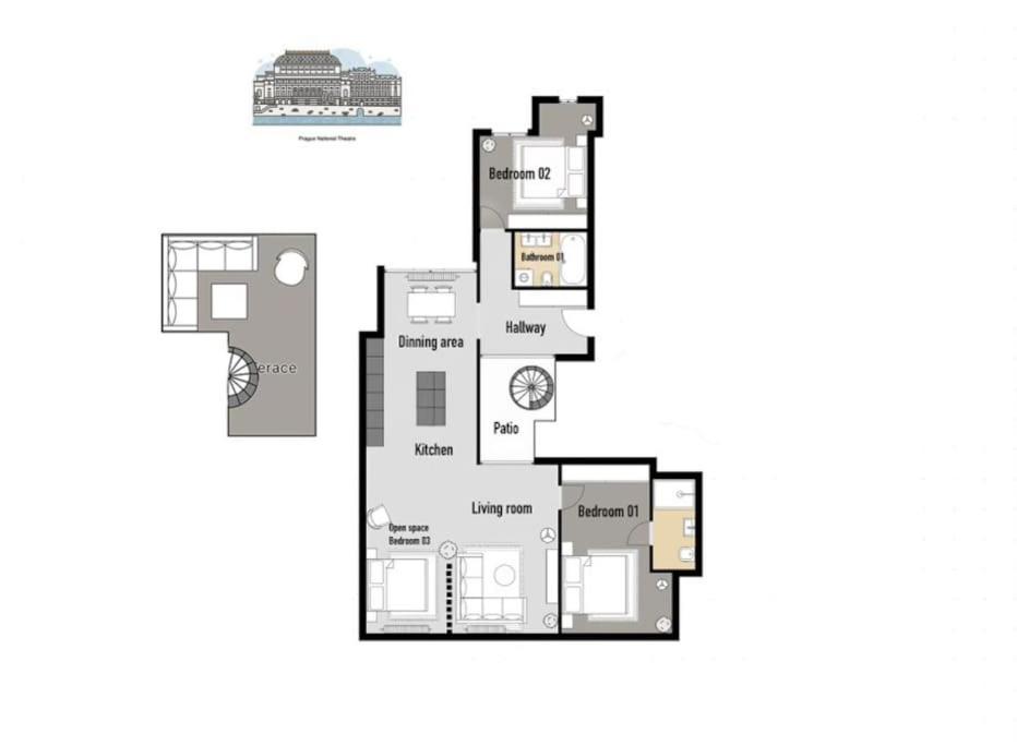 3br Ac Heaven Of Harmony Luxpenthouse Theater View Appartement Prague
