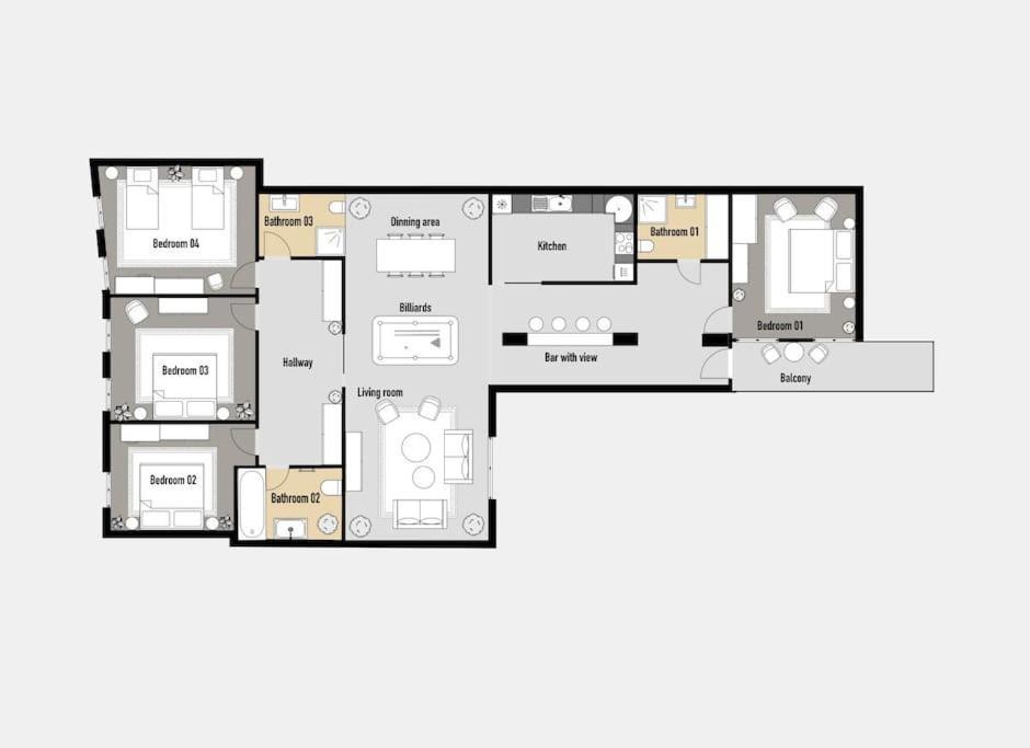 Apartamento Tower Old Town Lux 4br & 3bath Terrace