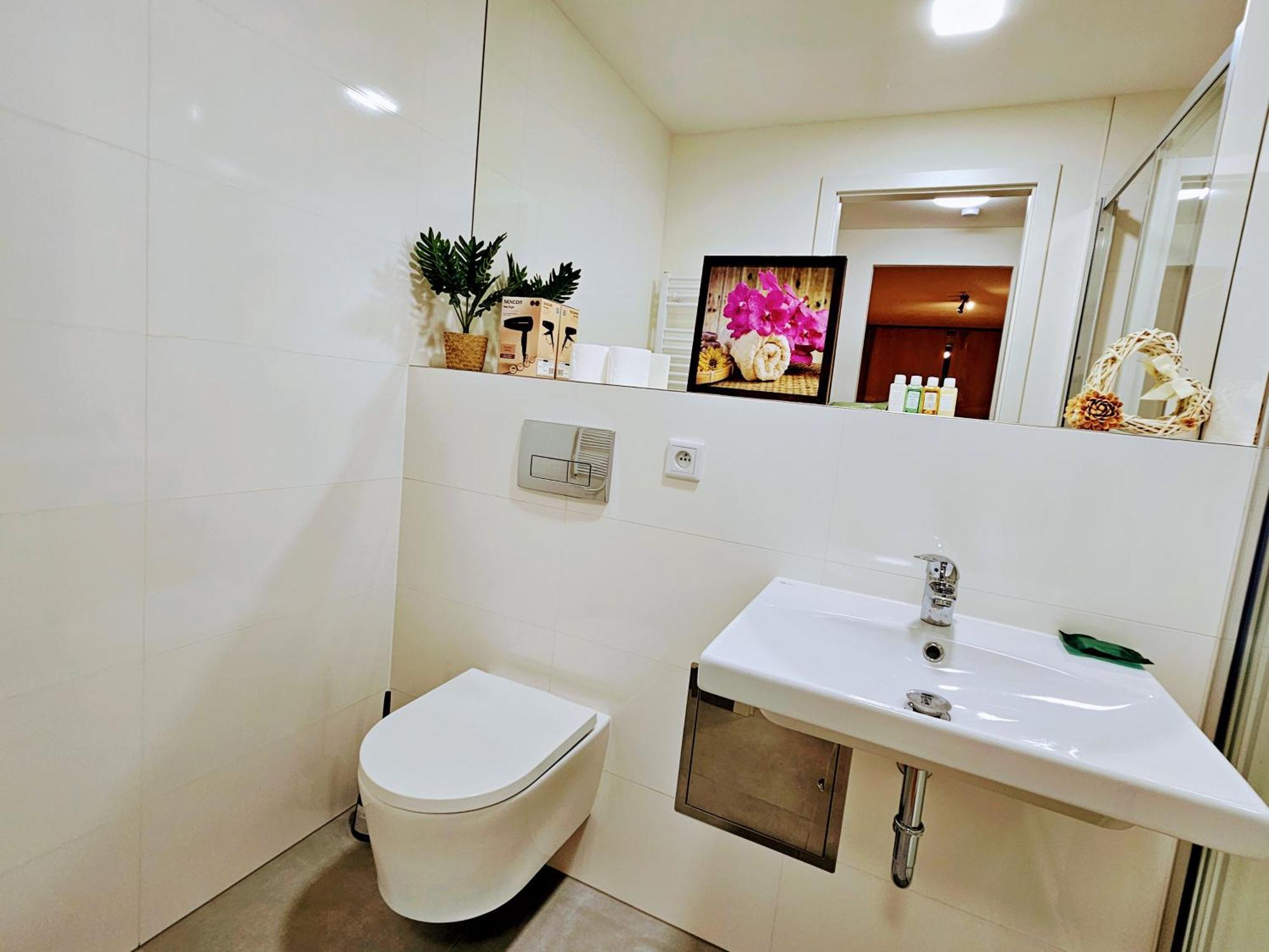 Live-inn 2 Bdr Family For 1-8 Guests, 20 Mins To Center, Lift, Gym, Reception, Parking, Roof Terrace, Game & Party * Prag