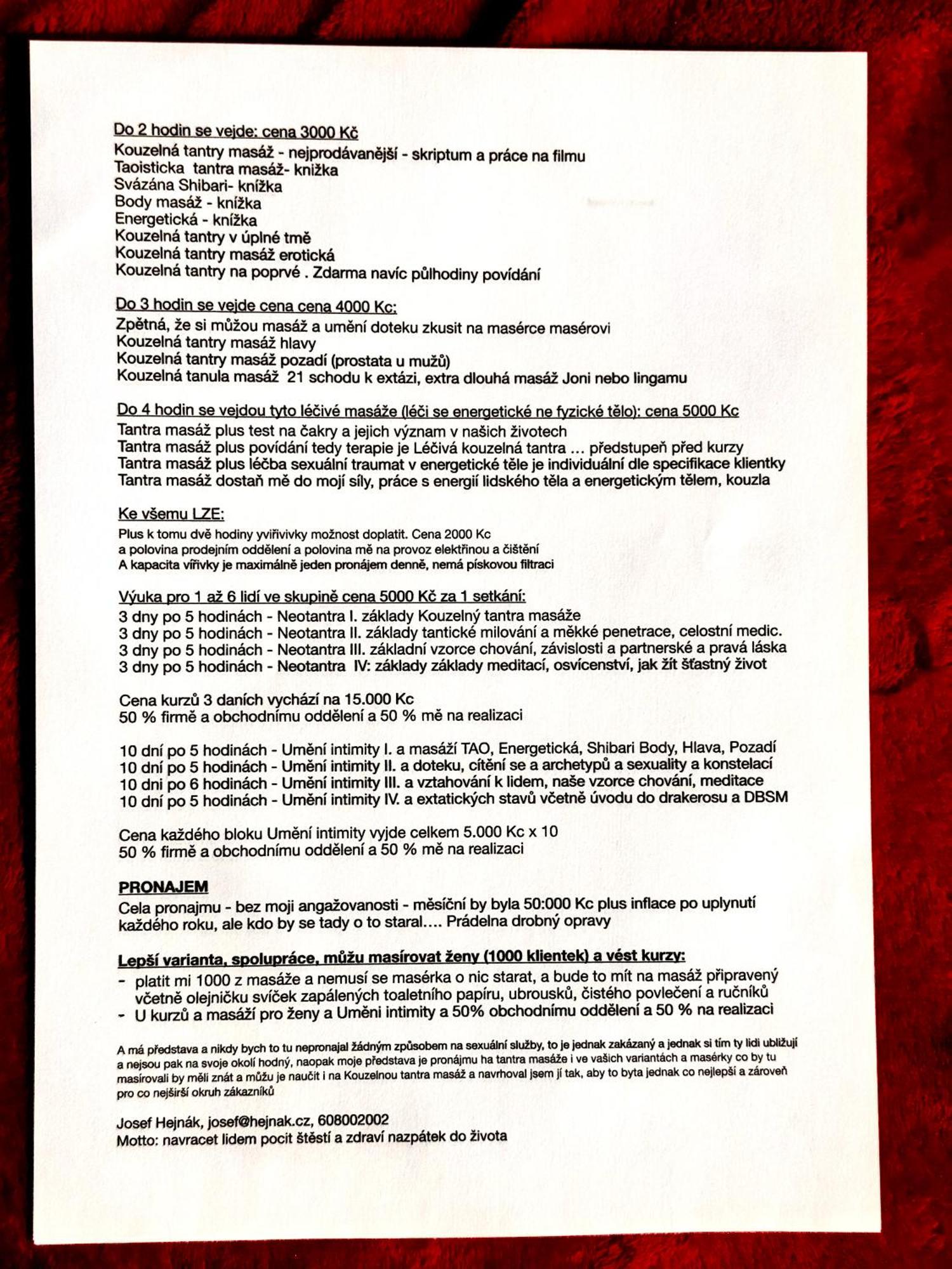 Hébergement de vacances Tantra Klub Prague
