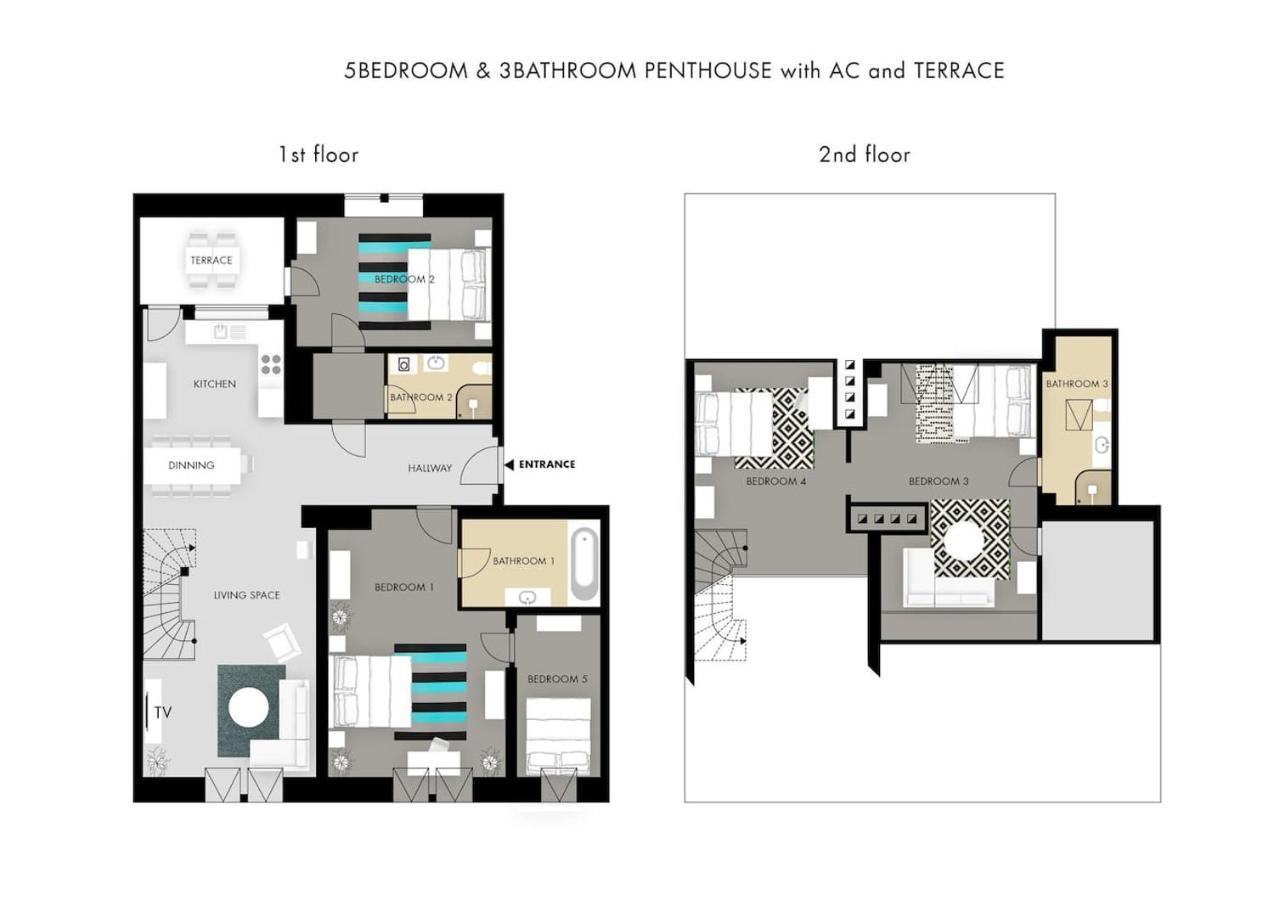 Apartment Alone 5br+3bath Penthouse In Center Of *