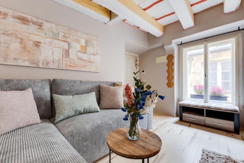 Old Crooked Beams Near Charles Bridge In Apartment *