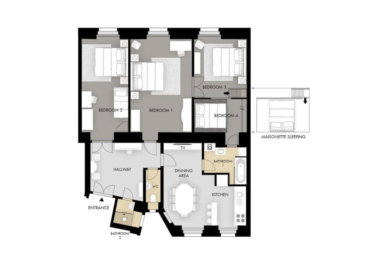 Apartment Luxurious Kafka Family In Old Town