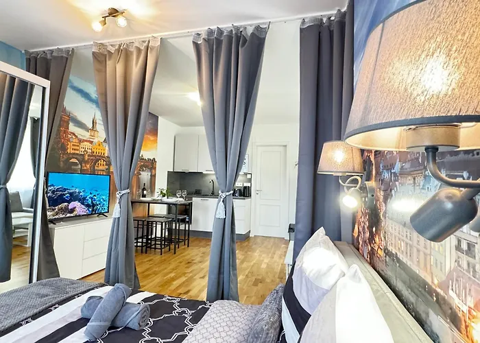 New Modern-Style Apartment With Balcony In The Prague 2