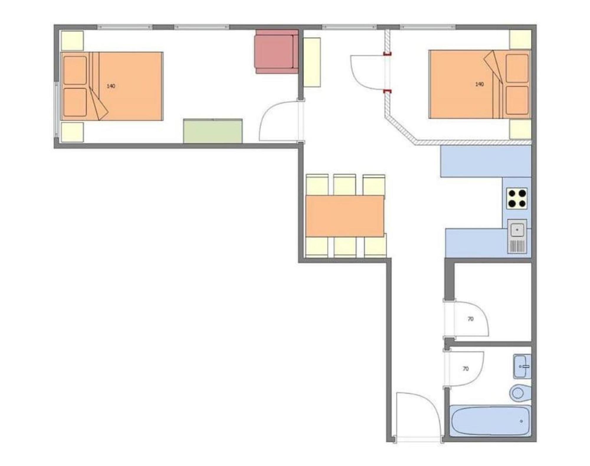 Wooden Design 2bdr Near Eden Garden Apartment Prag