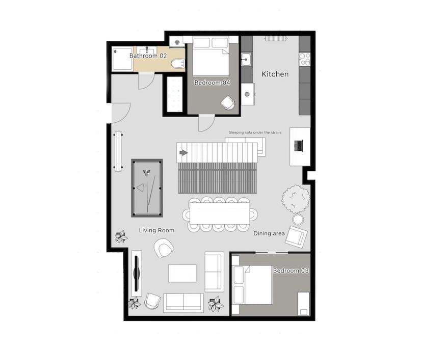 5br+2bath Old Town Loft Luxe Brickhouse, A/c Appartement *