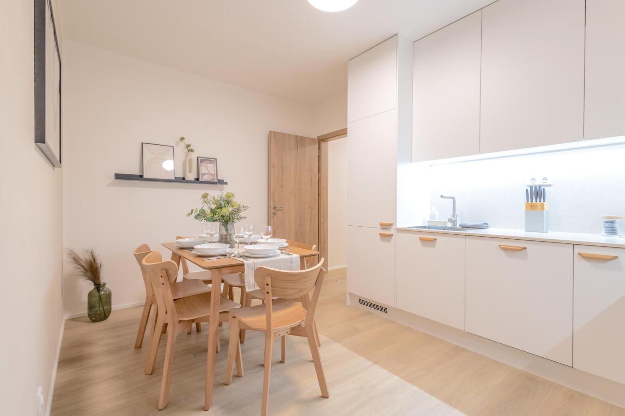 Bright 2br - 8th Floor, Balcony, Free Parking - By Gravity Apartment Prague
